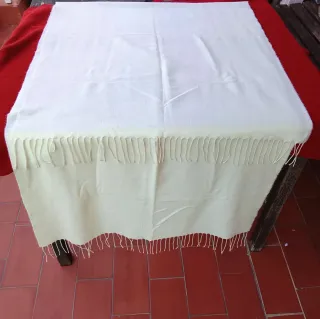 Fular de cachemira blanco