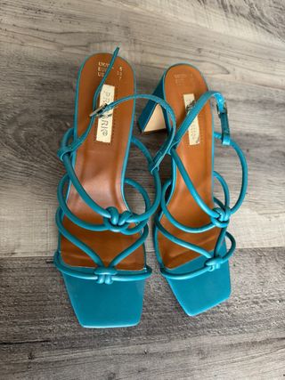 Sandalias Primark Talla 38 Azul Turquesa
