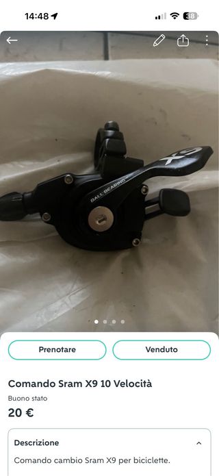 Cambio Sram X9 10V e pulsante 