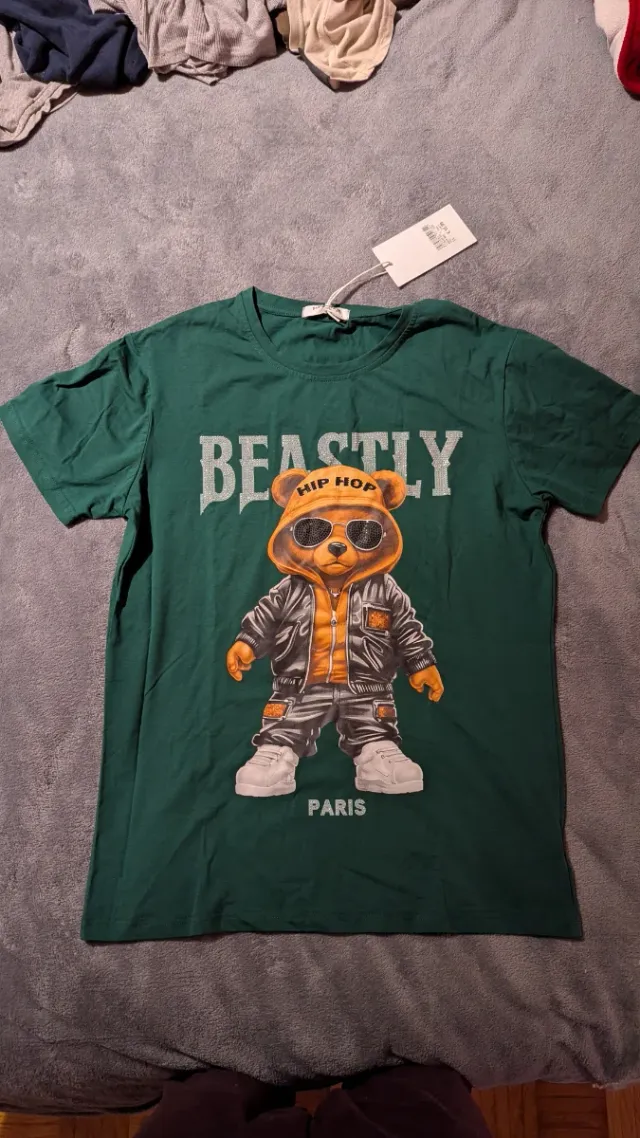 T-shirt Beastly Hip Hop Orso Verde