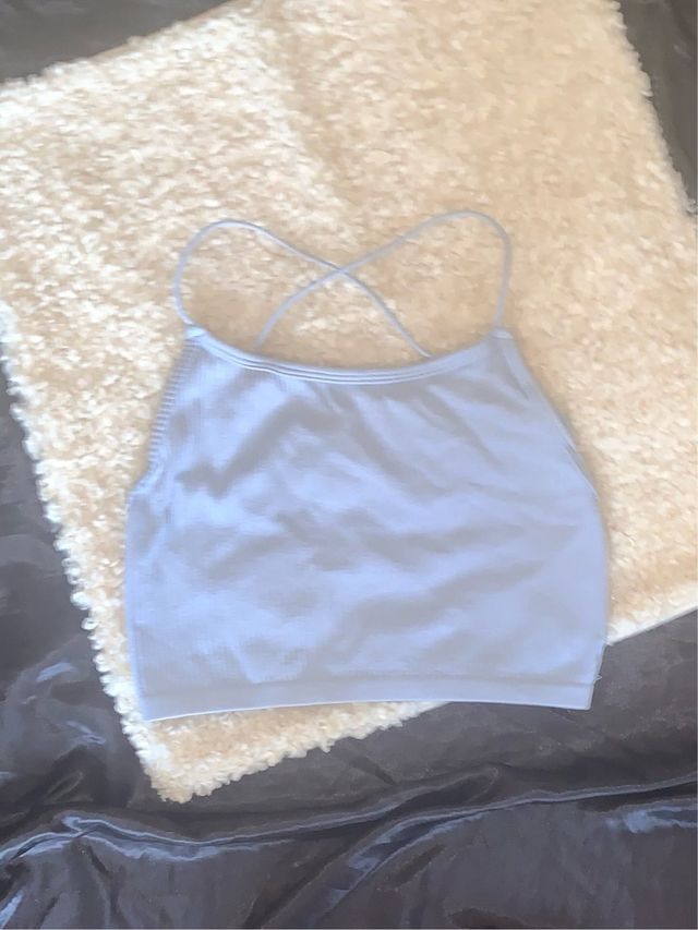 Top Stradivarius Azul Talla XS