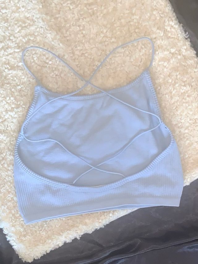 Top Stradivarius Azul Talla XS