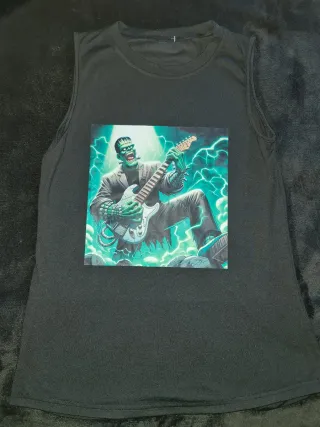 Camiseta sin mangas con estampado de Frankenstein