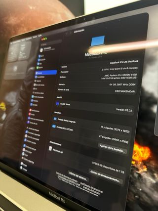MacBook Pro 16” 2019/64GB RAM/1TB SSD