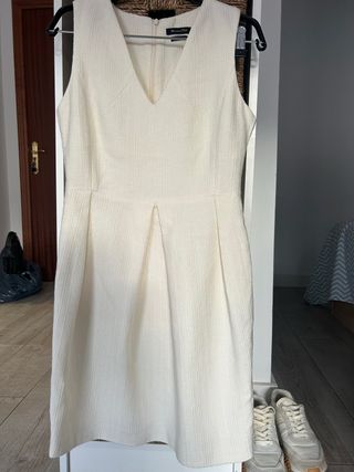 Vestido Massimo Dutti Blanco Talla S