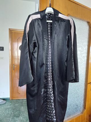 Vestaglia donna nera e rosa taglia unica