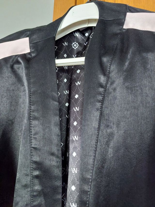 Vestaglia donna nera e rosa taglia unica