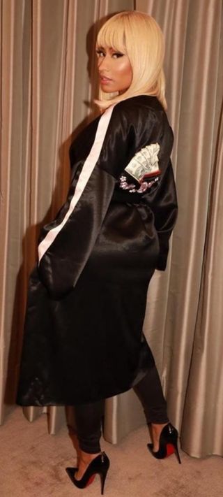 Vestaglia donna nera e rosa taglia unica