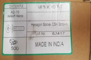 Parafusos M5 x 10 F/T A2-70