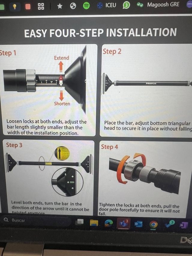 Barra de puerta ajustable calistenia