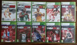 🇪🇦 Lote 10 juegos NBA 2K09-2K17 Xbox 360