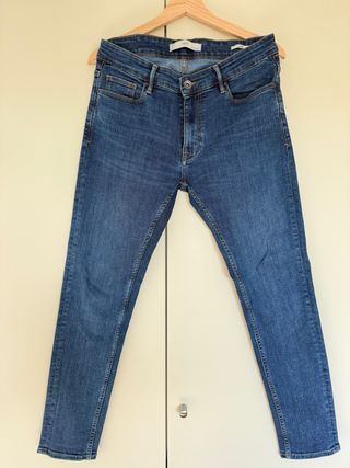 Vaqueros pitillo Mango azul