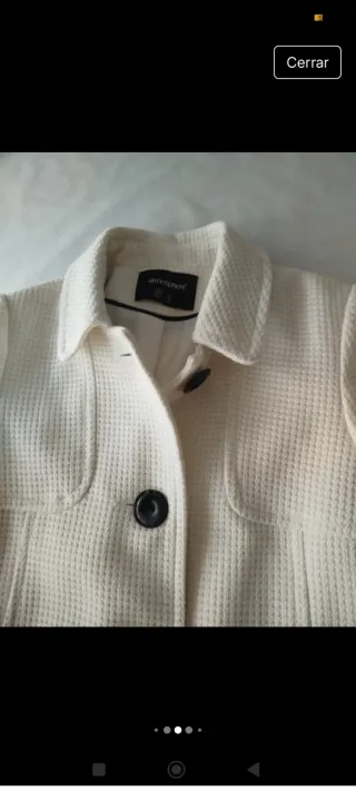 Abrigo blanco mujer