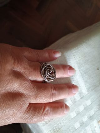 Anillo Plata Diseño Flor