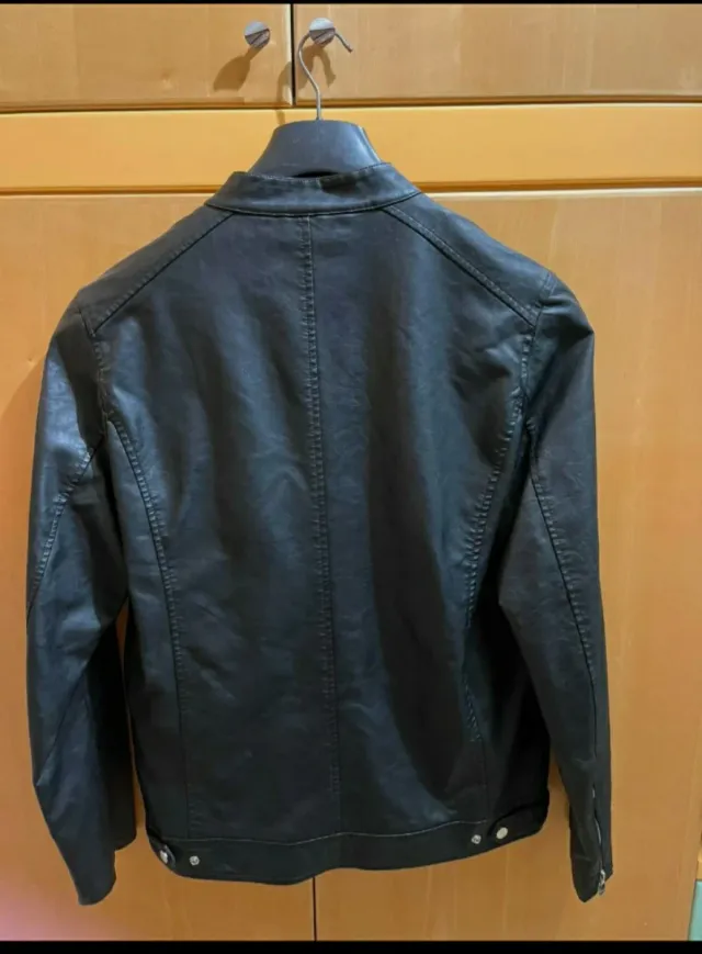 Giacca uomo similpelle nera XXL