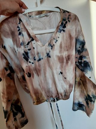Zara Top Taglia Unica Tie-Dye