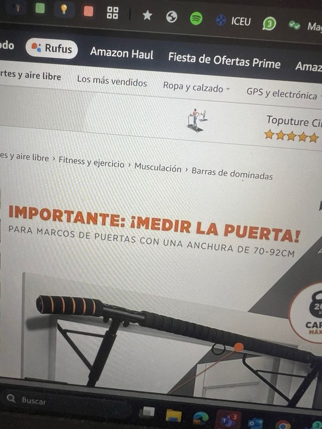 Barra dominadas Athletic Pro 70-92cm