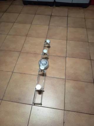 Lámpara de techo plateada