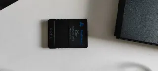 PS2 Slim Negra + 10 Juegos + Micrófonos + m. card
