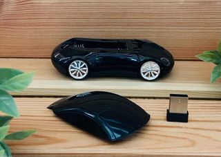 Ratón Inalámbrico Coche Deportivo Negro - Nuevo