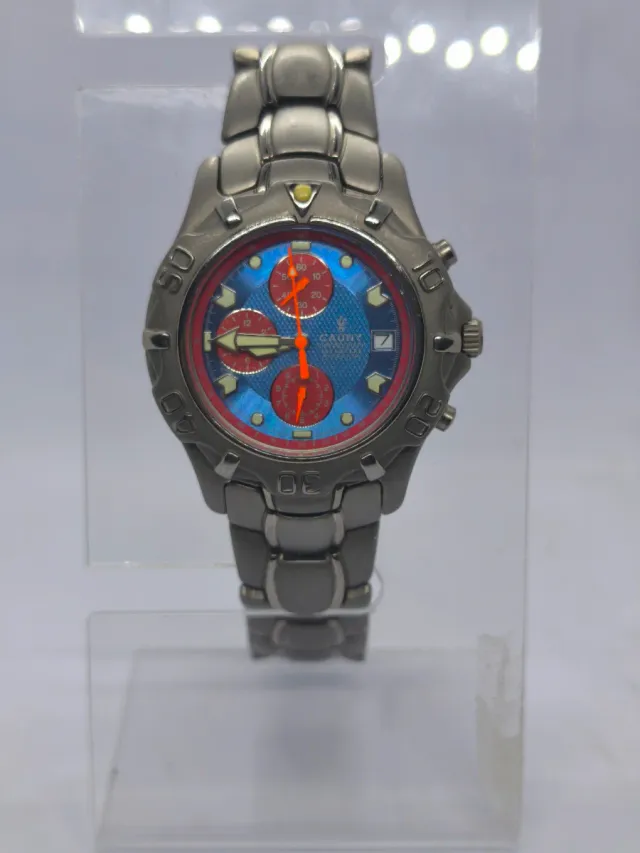 Reloj Cauny Cronógrafo Azul y titanio