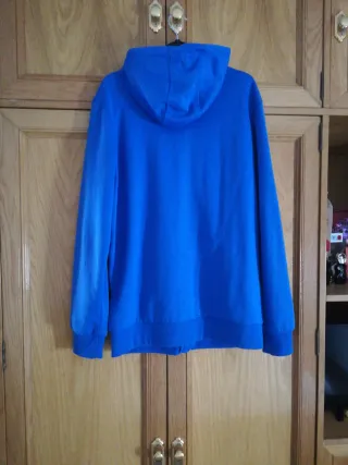 Chaqueta chándal azul con cremallera