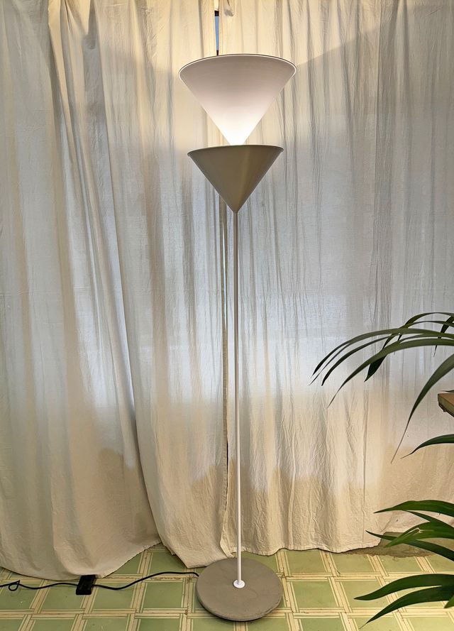 Lámpara Oluce Pascal 245 Blanca/Gris