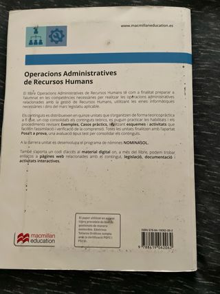 Libro de texto en formato físico de Operacions ...