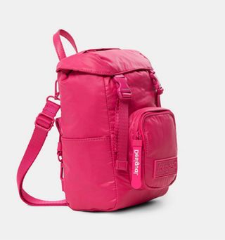Mochila Desigual rosa acolchada pequeña