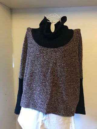 Jersey jaspeado Talla L mangas murciélago