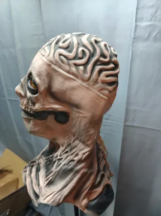 Máscara Halloween Calavera Cerebro negro 