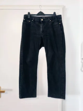 Pantalón vaquero recto mujer negro