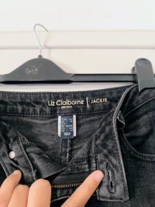 Pantalón vaquero recto mujer negro