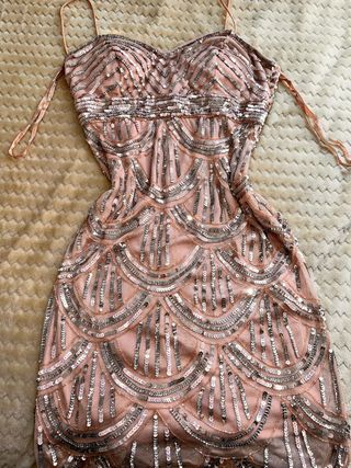 Vestido corto lentejuelas fiesta
