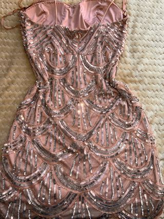 Vestido corto lentejuelas fiesta