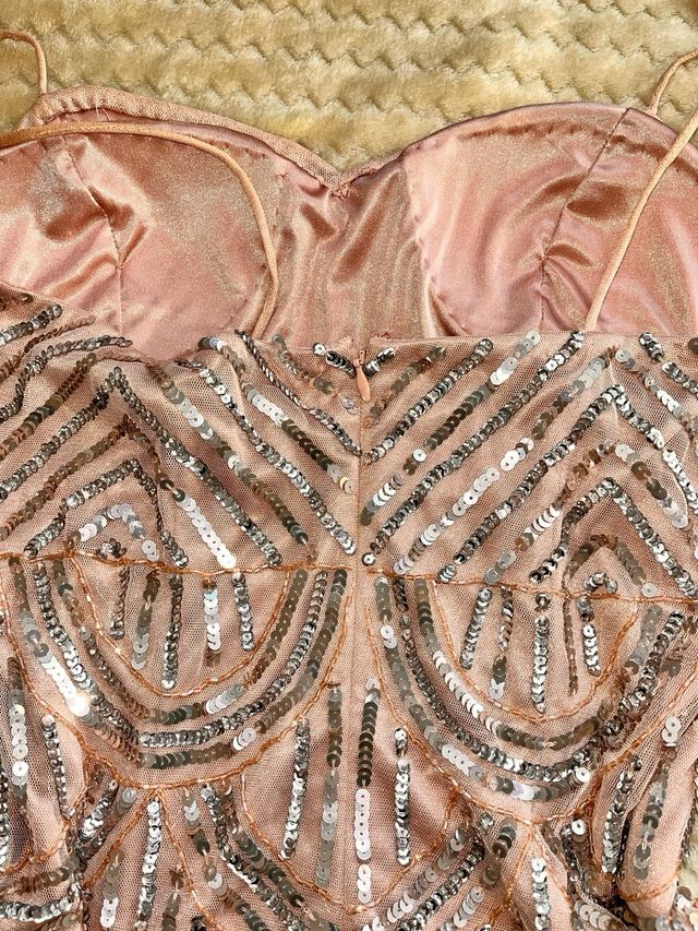 Vestido corto lentejuelas fiesta