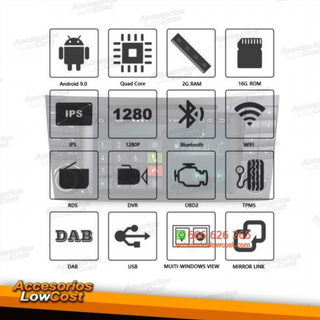 NAVEGADOR MULTIMEDIA ANDROID 11.0 GPS DVD, ESPECÍ