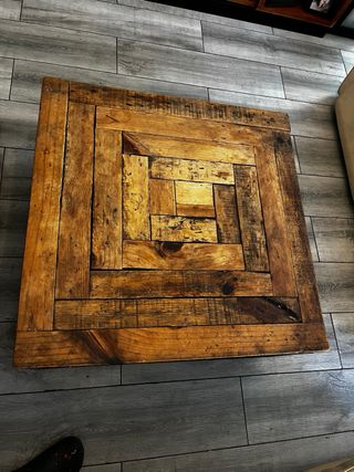 Mesa de centro hierro y madera