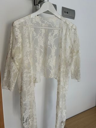 Vestido de Novia Mimetik Blanco Encaje 3 piezas.