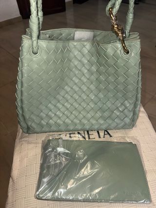Bolso Bottega Veneta tejido verde