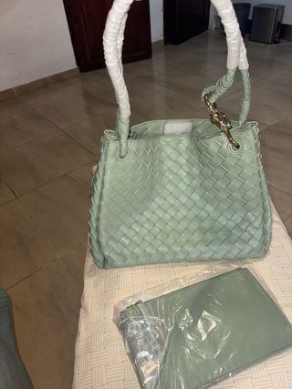 Bolso Bottega Veneta tejido verde
