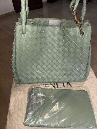 Bolso Bottega Veneta tejido verde