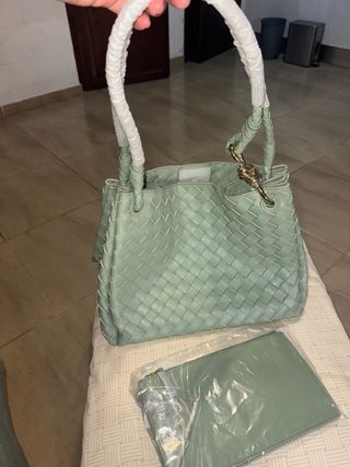 Bolso Bottega Veneta tejido verde