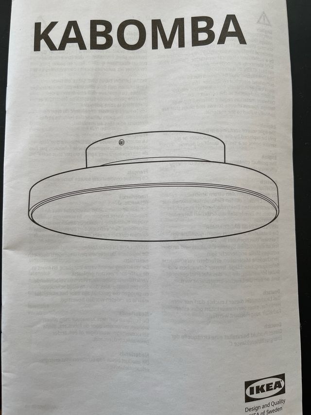 Lámpara LED Techo Negra Mate 36cm Nueva