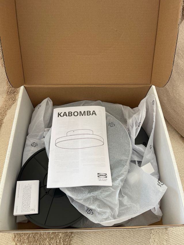 Lámpara LED Techo Negra Mate 36cm Nueva