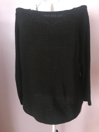 Jersey negro con dibujo mujer Talla M