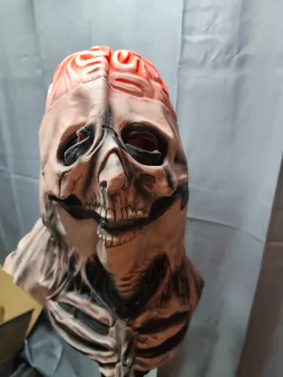 Máscara Halloween Cerebro Calavera rojo