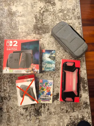 Nintendo Switch + 2 juegos + accesorios