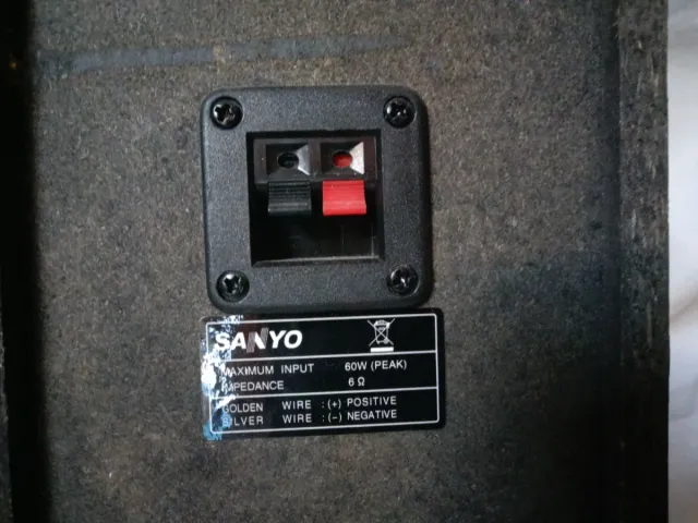 Colunas Sanyo Preto 60w
