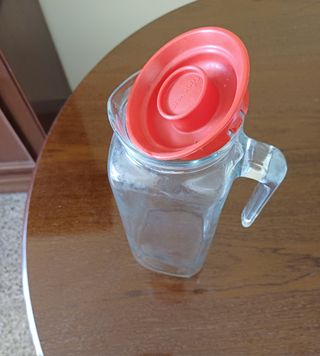 Jarra Vintage Cristal Roja